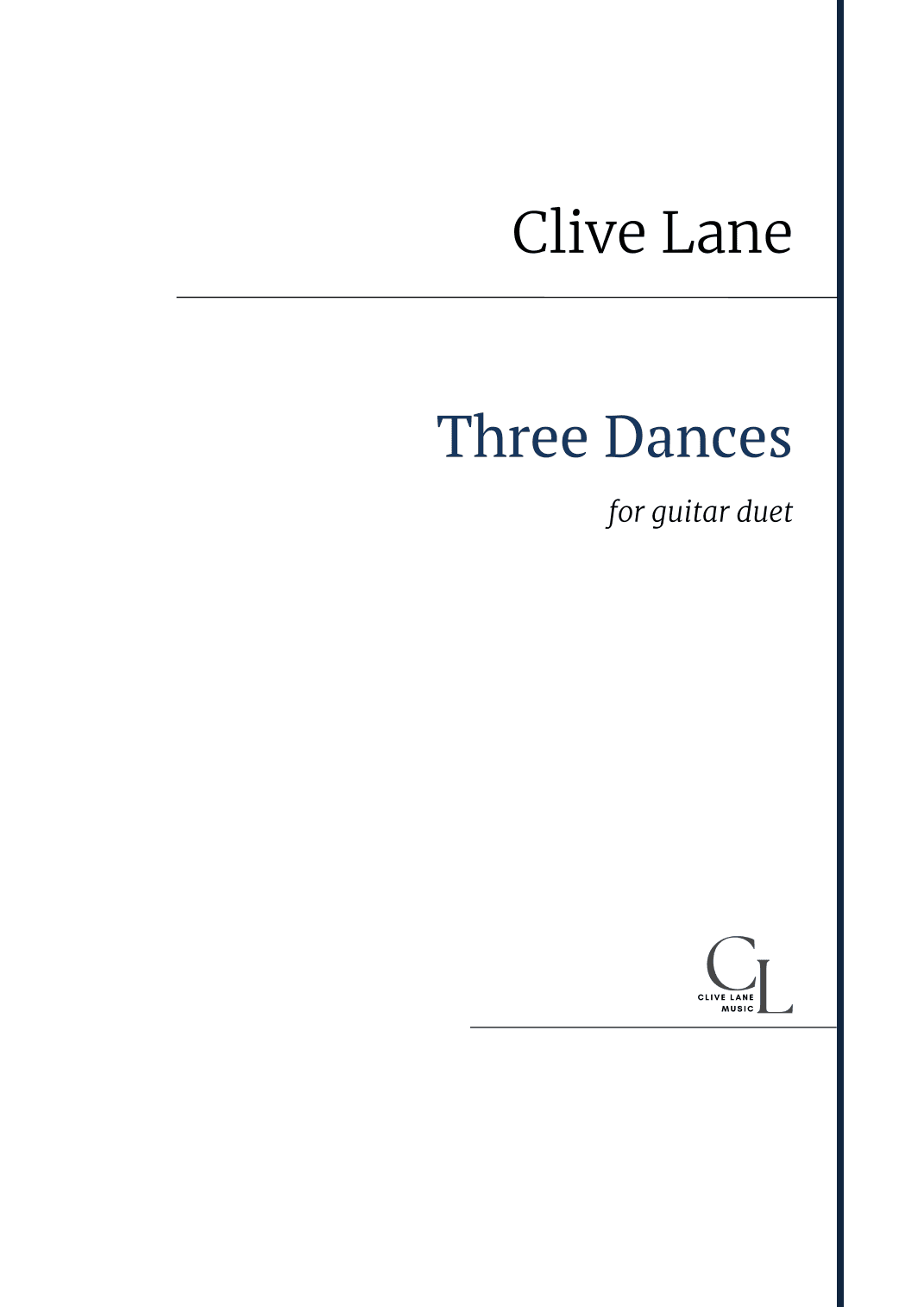Three Dances for guitar duet