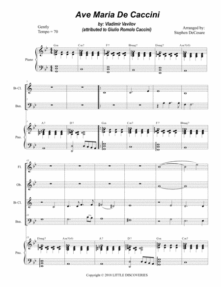Ave Maria De Caccini (arr. Stephen DeCesare)
