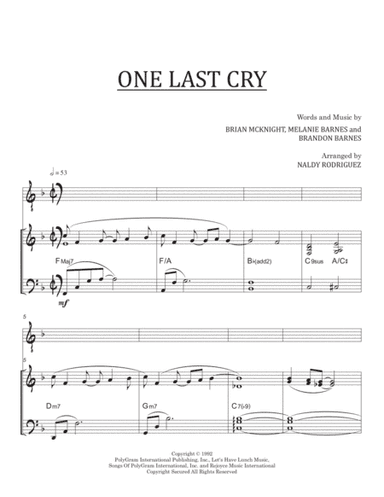 One Last Cry (arr. Naldy Rodriguez)