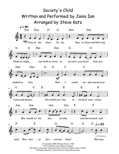 Society's Child (arr. Steve Katz)
