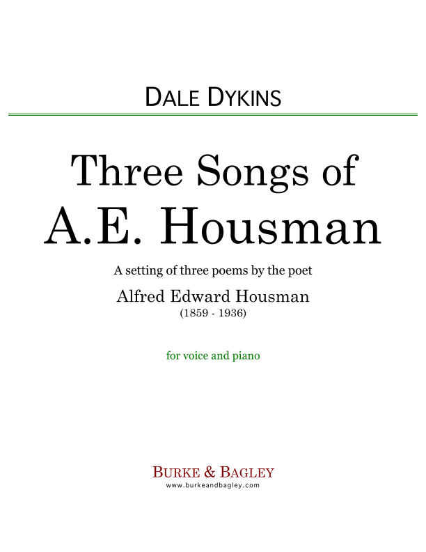 Three Songs of A. E. Housman