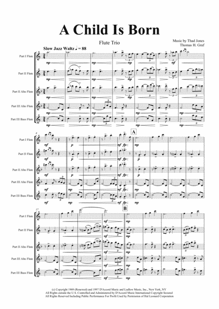 A Child Is Born (arr. Thomas H. Graf)