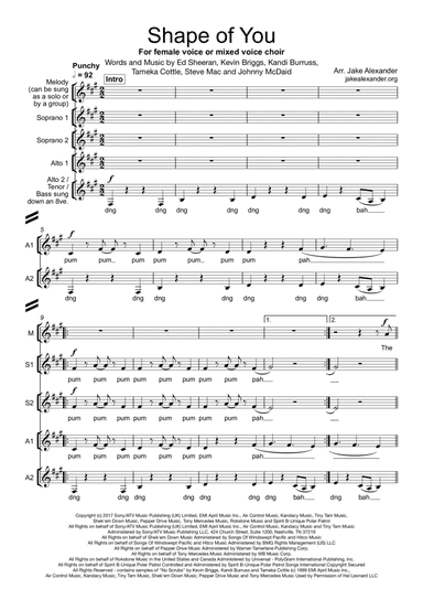 Shape Of You (arr. Jake Alexander)