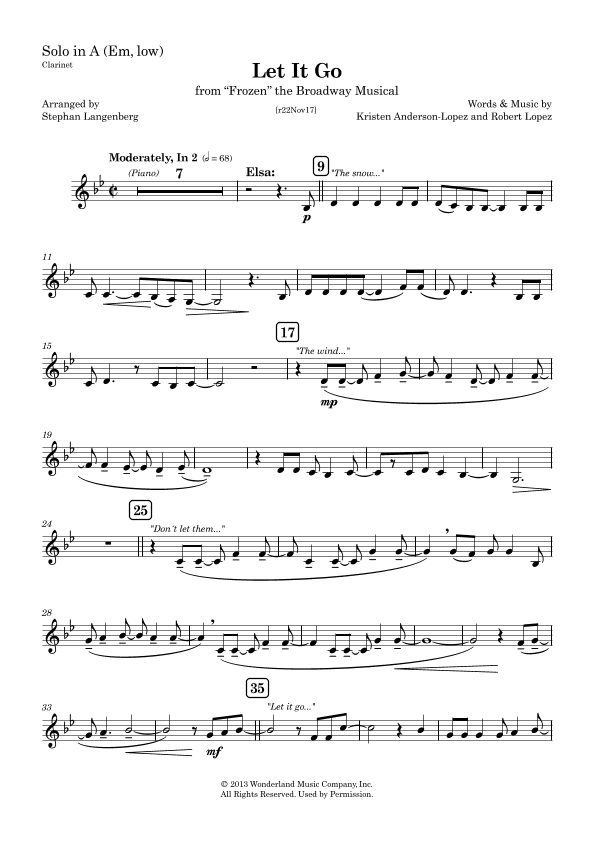 Let It Go (arr. Stephan Langenberg)
