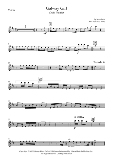 Galway Girl (arr. Fernando Britto)