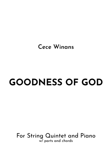 Goodness Of God (arr. Jireh J.)