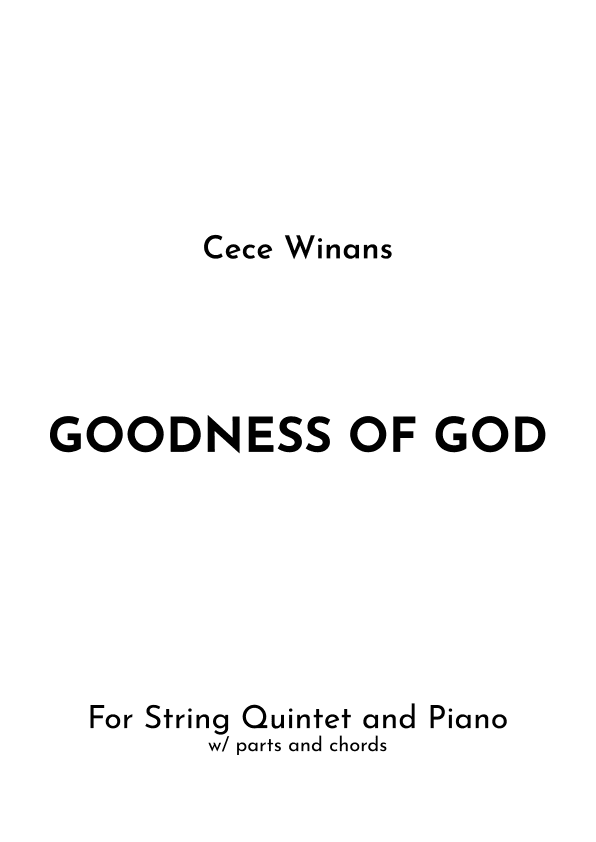 Goodness Of God (arr. Jireh J.)