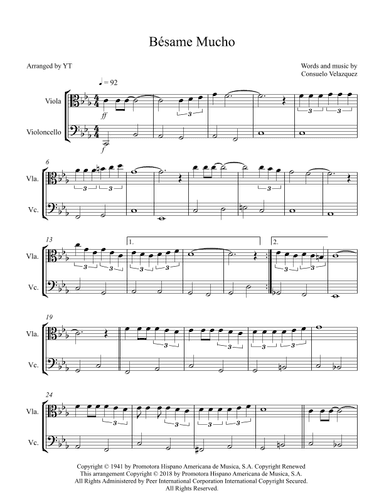 Bésame Mucho (arr. YT)