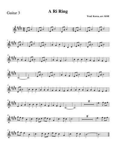 A Ri Rang: Guitar Part 3 (arr. Kevin S. Hart)