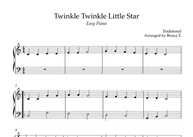 Twinkle Twinkle Little Star (Kids' Piano) (arr. Bruna T.)