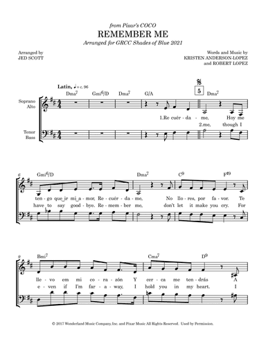Remember Me (ernesto De La Cruz) (arr. Jed Scott)