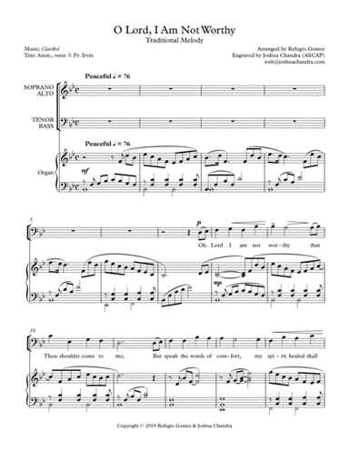 O Lord, I Am Not Worthy (arr. Joshua Chandra)