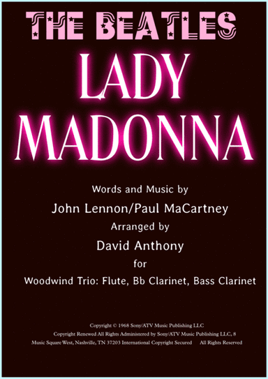 Lady Madonna (arr. David Anthony)