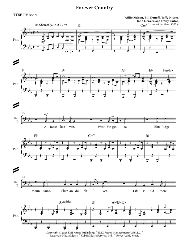 Forever Country (arr. Steve Milloy)