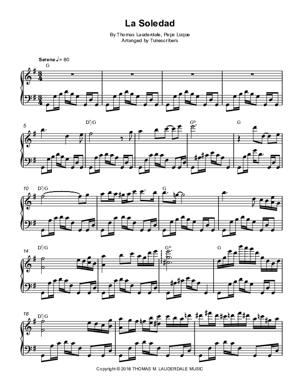 La Soledad (arr. Tunescribers)