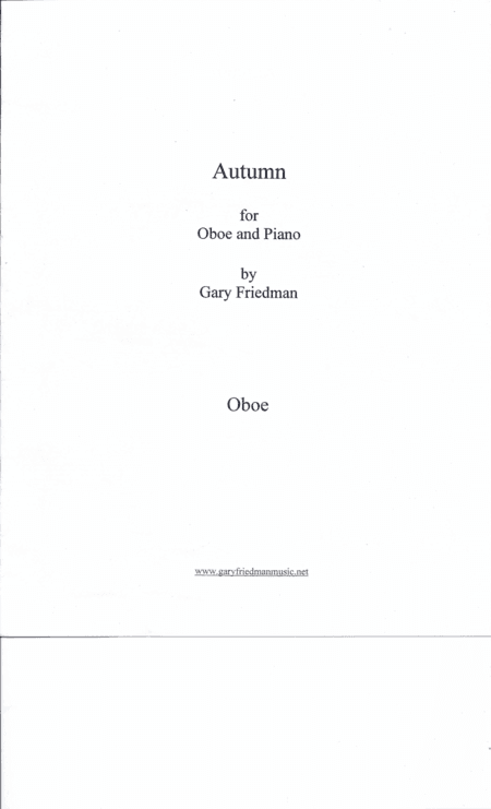 Autumn, for oboe and piano