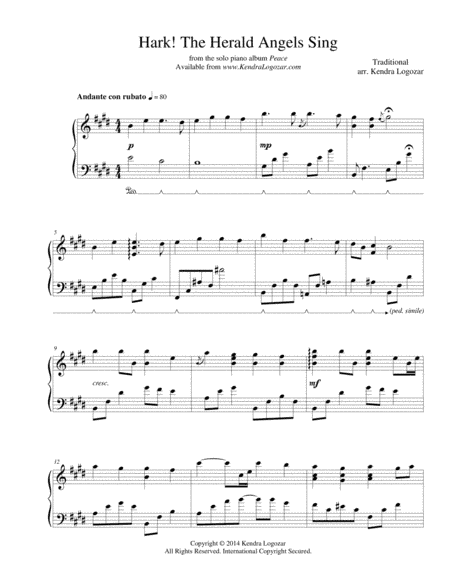 Hark the Herald Angels Sing - Christmas/Holiday Arrangement (arr. Kendra Logozar)