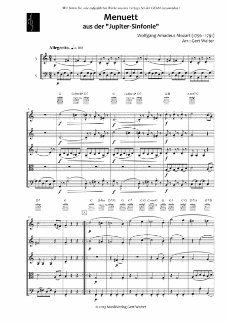 Menuet (arr. Gert Th. Walter)
