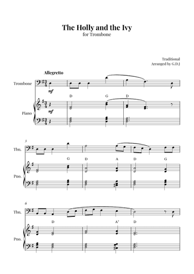 The Holly and the Ivy (arr. GDJ)