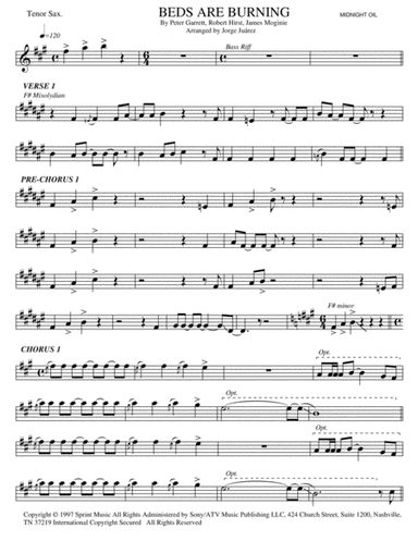 Beds Are Burning (arr. Jorge Juárez)