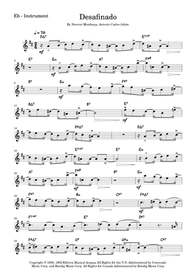 Desafinado (arr. Fabio Eduardo de Oliveira)