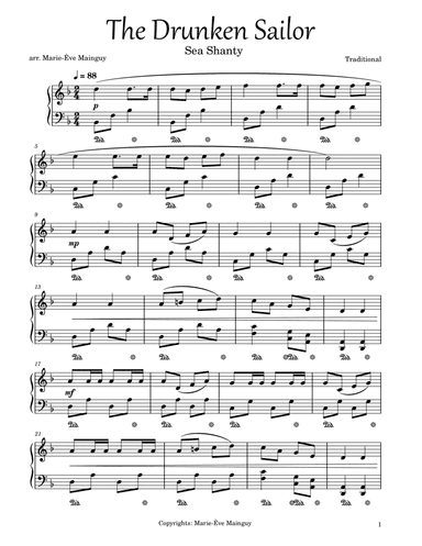 The Drunken Sailor (arr. Marie-Ève Mainguy)