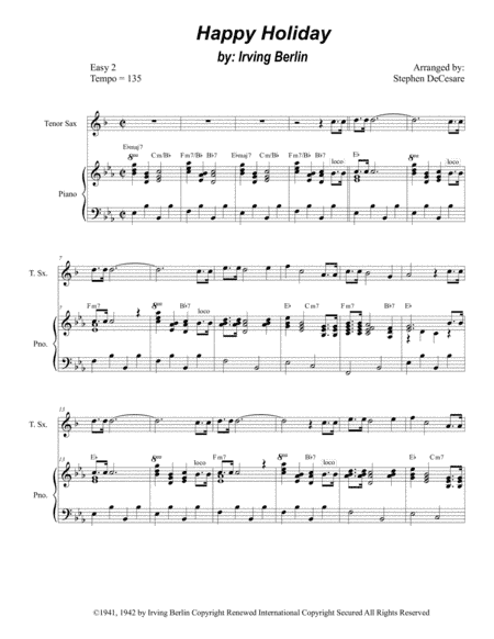 Happy Holiday (arr. Stephen DeCesare)