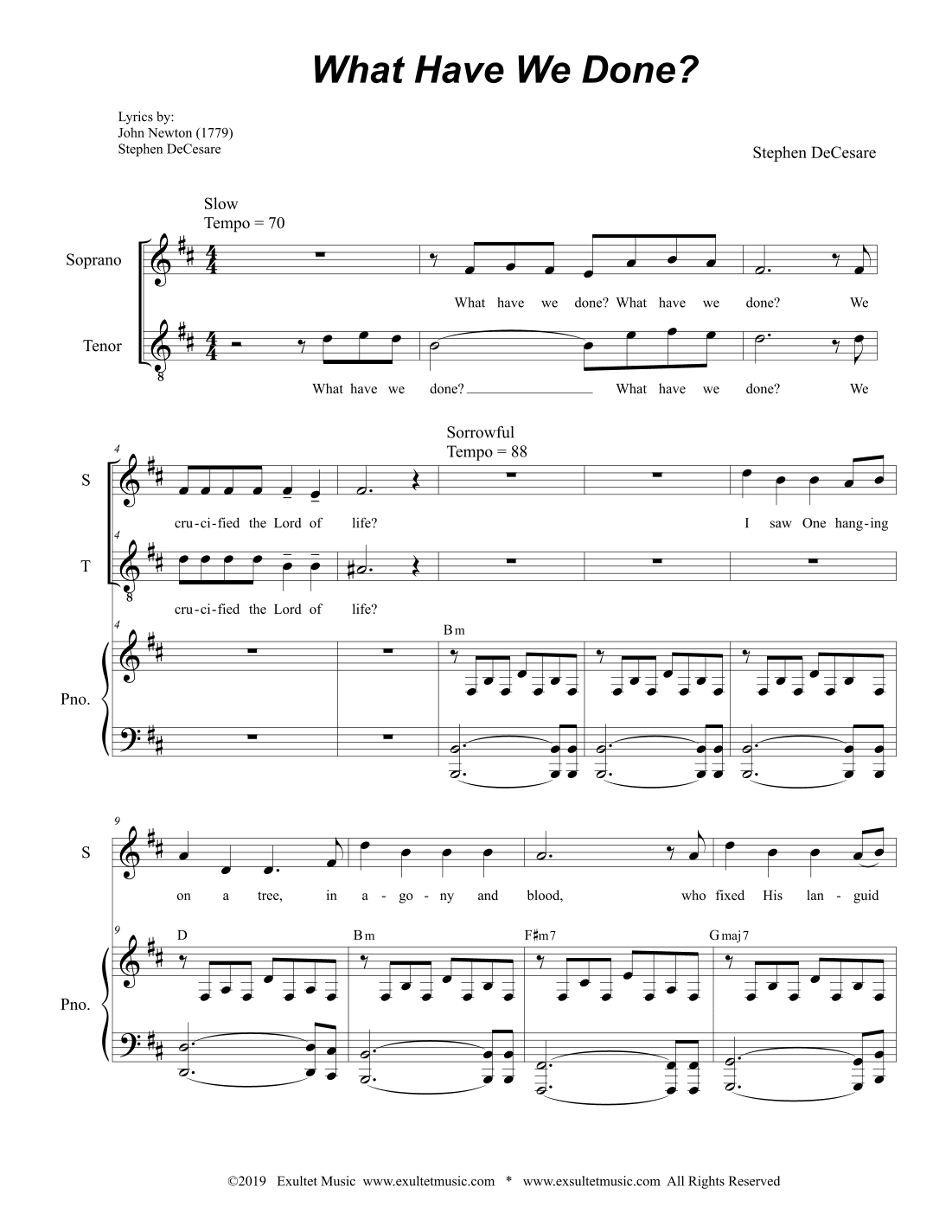 What Have We Done? (2-part choir - (Soprano and Tenor)