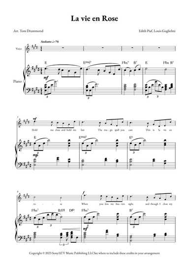 La Vie En Rose (arr. Tom Drummond)