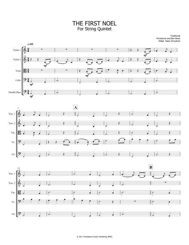 First Noel (arr. Isaac Gonçalves)