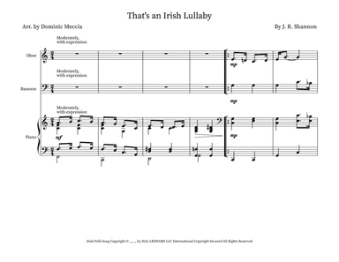 That's An Irish Lullaby (arr. Dominic Meccia)