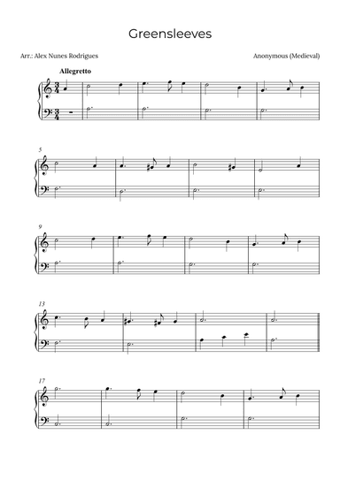 Greensleeves (arr. Alex Nunes Rodrigues)