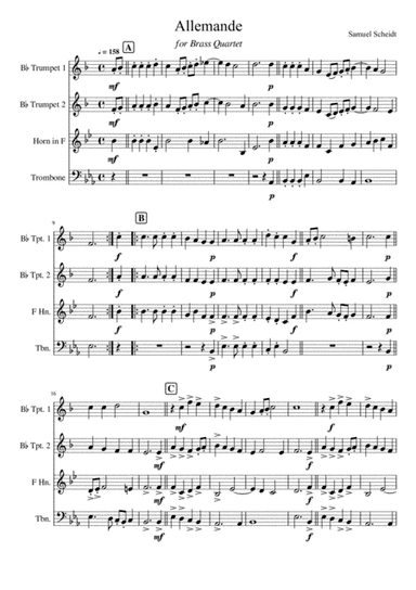 Allemande - Samuel Scheidt (arr. Peet du Toit)