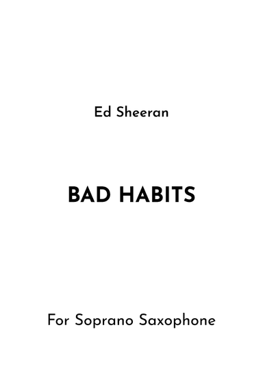 Bad Habits (arr. Jireh J.)