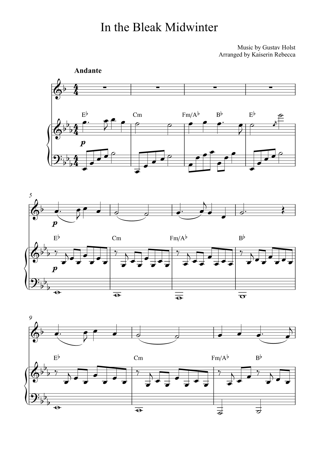 In the Bleak Midwinter (arr. Kaiserin Rebecca)