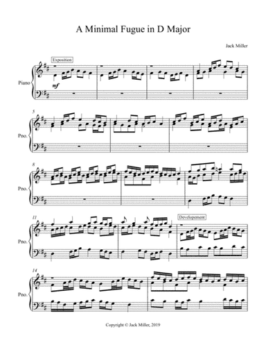 A Minimal Fugue in D Major