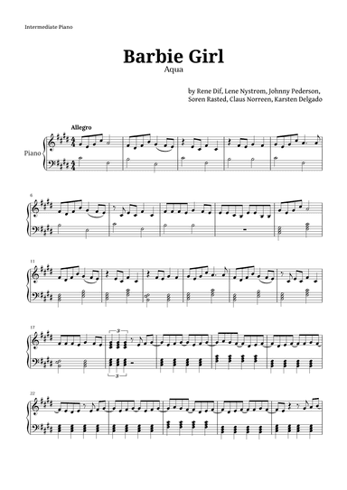Barbie Girl (arr. Langanho)