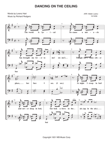 Dancing On The Ceiling (arr. Walter Latzko)