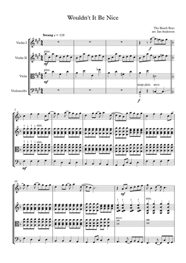 Wouldn't It Be Nice (arr. Ian Anderson)