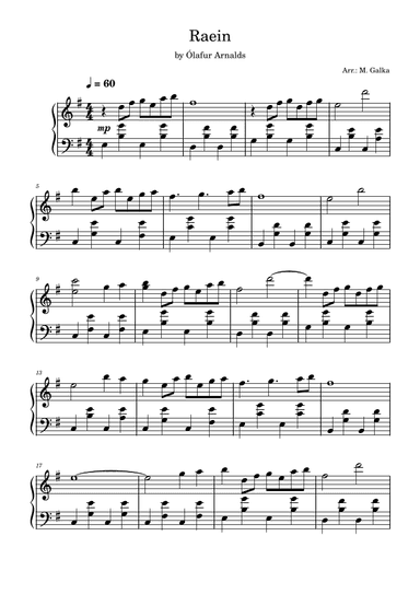 Raein (arr. M. Galka)