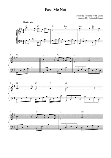 Pass Me Not (arr. Kaiserin Rebecca)