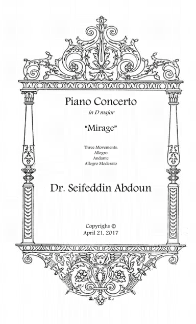 Piano Concerto in D major "Mirage"