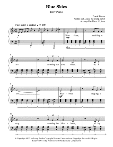 Blue Skies (arr. Dana H. Joras)