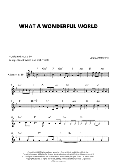 What A Wonderful World (arr. Cadenza Editions)
