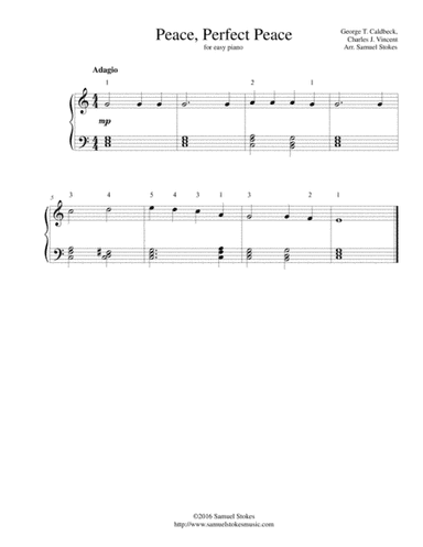 Peace, Perfect Peace - for easy piano (arr. Samuel Stokes)