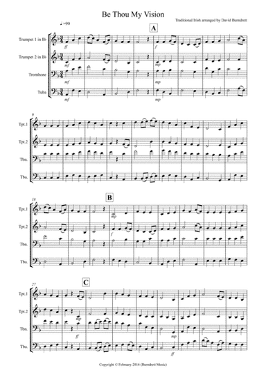 Be Thou My Vision for Brass Quartet (arr. David Burndrett)