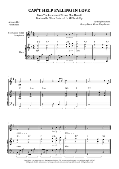Can't Help Falling In Love (arr. Valdir Maia)