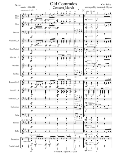 Old Comrades (arr. James K. Taylor)