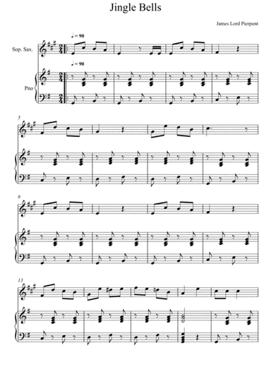 James Lord Pierpont - Jingle Bells (Soprano Saxophone Solo) (arr. André Laitano)