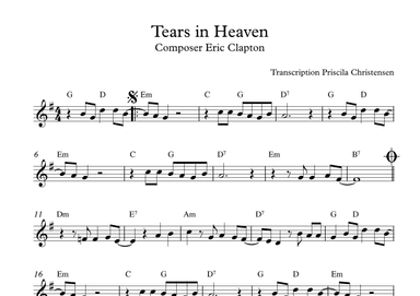 Tears In Heaven (arr. Priscila Chris)